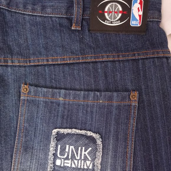 NBA UNK Denim Jeans Sz 40 Team Logo Patch - Picture 12 of 14